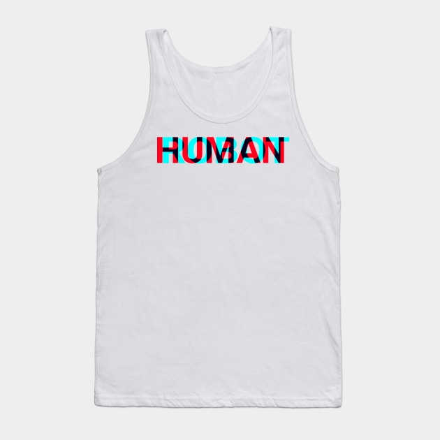 Duotone Human Robot Tank Top by OneBigPixel